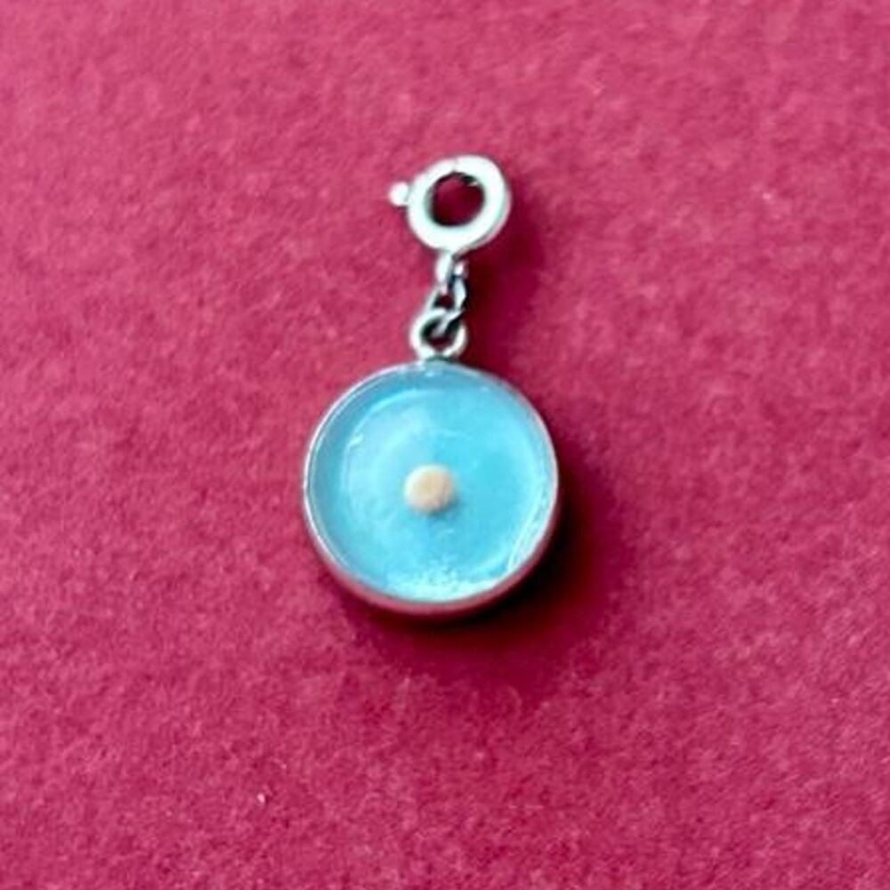 Vintage Sterling Silver Mustard Seed Religious Faith Charm Pendant - Picture 2 of 7